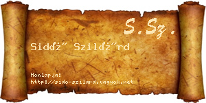 Sidó Szilárd névjegykártya