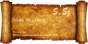 Sidó Szilárd névjegykártya