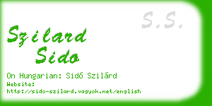 szilard sido business card